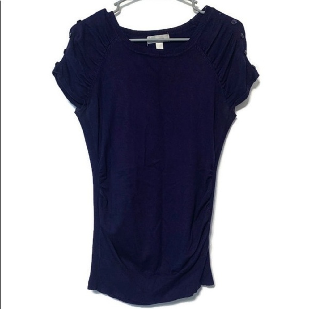 Dress Barn Dark Blue Fitted Dress Shirt